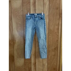 Pistola Women Light Wash Skinny Jeans Raw Hem Size 28